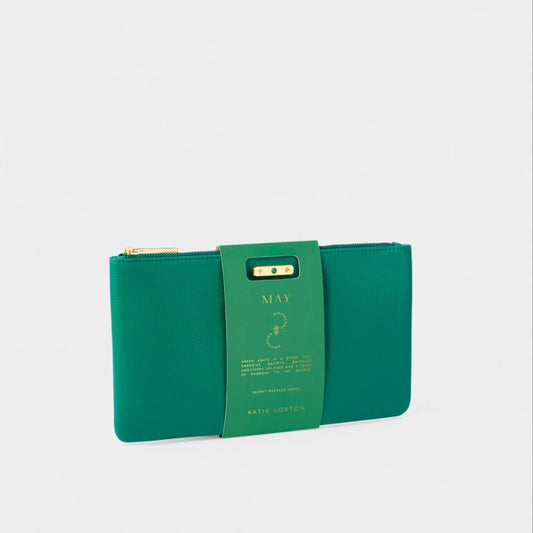 Katie Loxton - Birthstone Pouch 'May' Green Agate