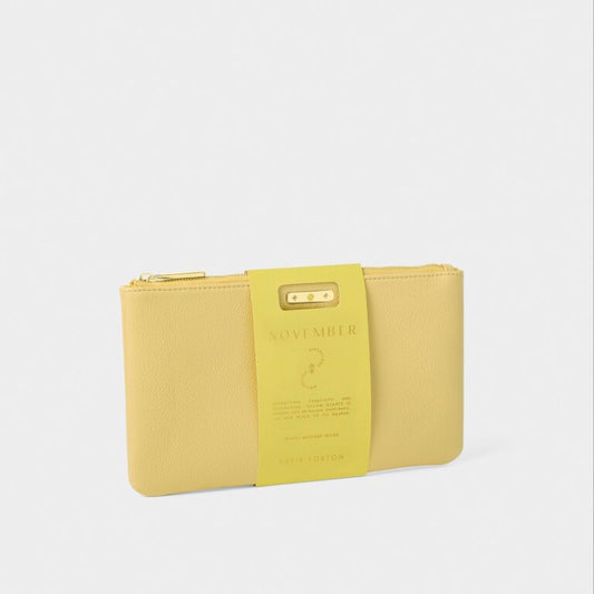 Katie Loxton - Birthstone Pouch 'November' Yellow Quartz