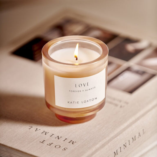 Katie Loxton - Love sentiment candle Peach Rose