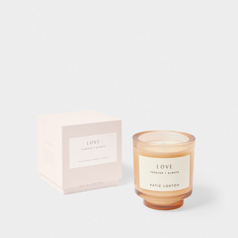 Katie Loxton - Love sentiment candle Peach Rose