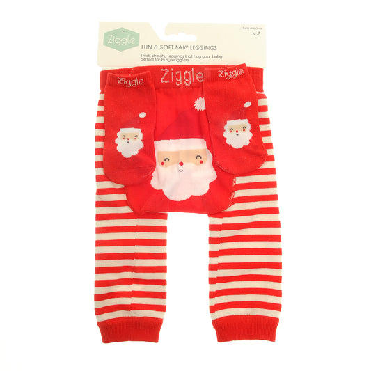 Ziggle Santa Leggings and Socks Set