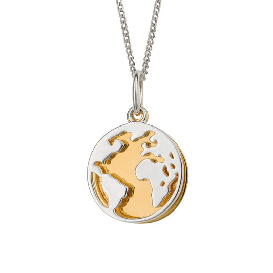 Sale - Beginnings - World Pendent with yellow gold