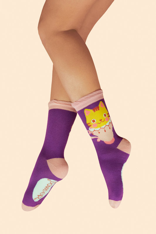 Powder Ladies Afternoon Tea Kitty Socks