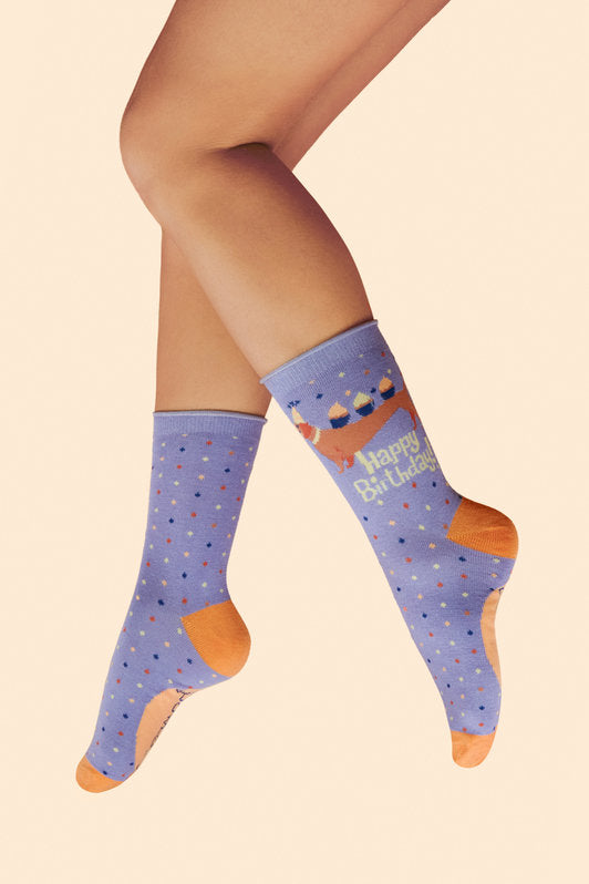 Powder Ladies Pup-Cake Birthday Party Socks