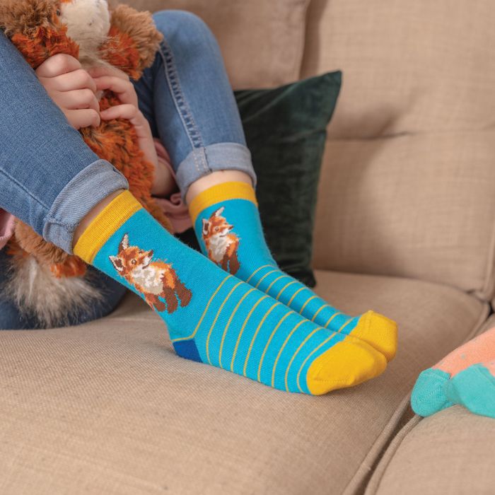 'Born to be Wild' fox Children's Socks