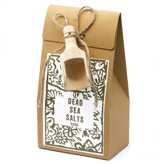 Bath Salt with wooden scoop - Dead Sea Salts