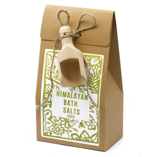 Bath Salt with wooden scoop - Himalayan