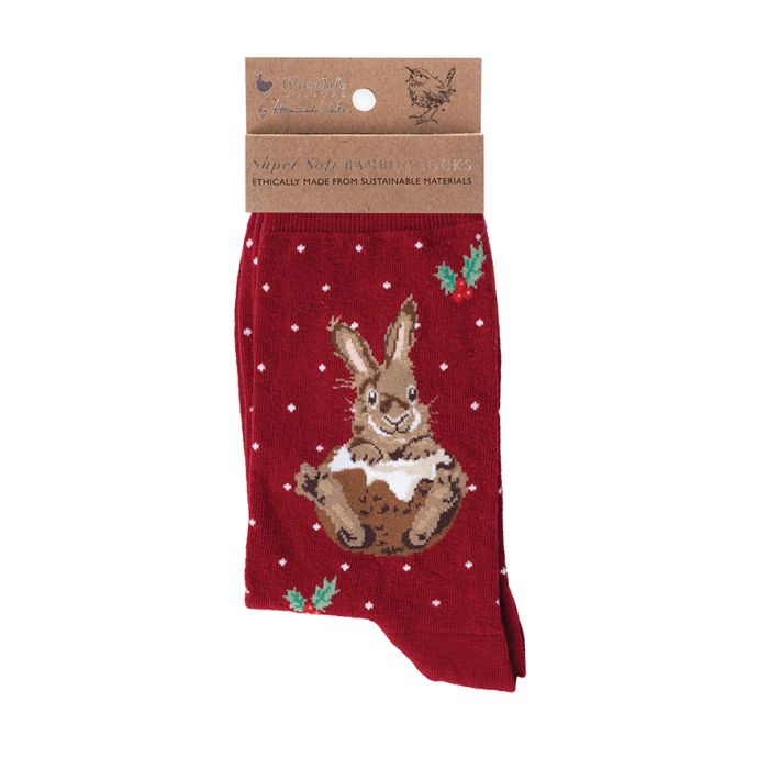 Wrendale - Christmas Rabbit women's Socks