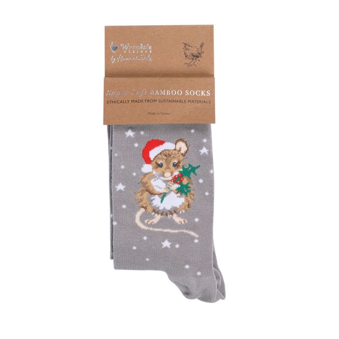 Wrendale - Christmas Mouse women's Socks