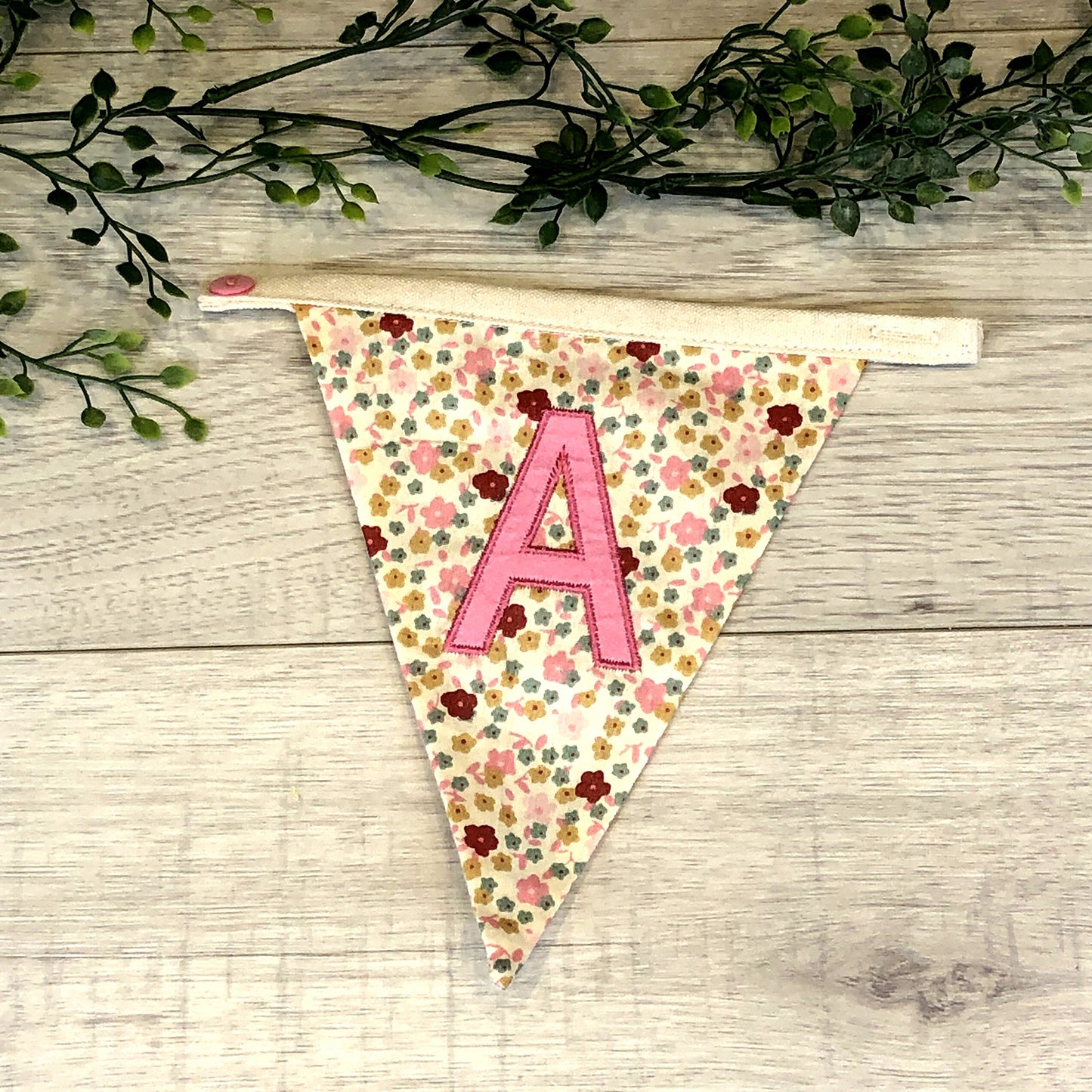 Langs - Floral Letter flag Bunting