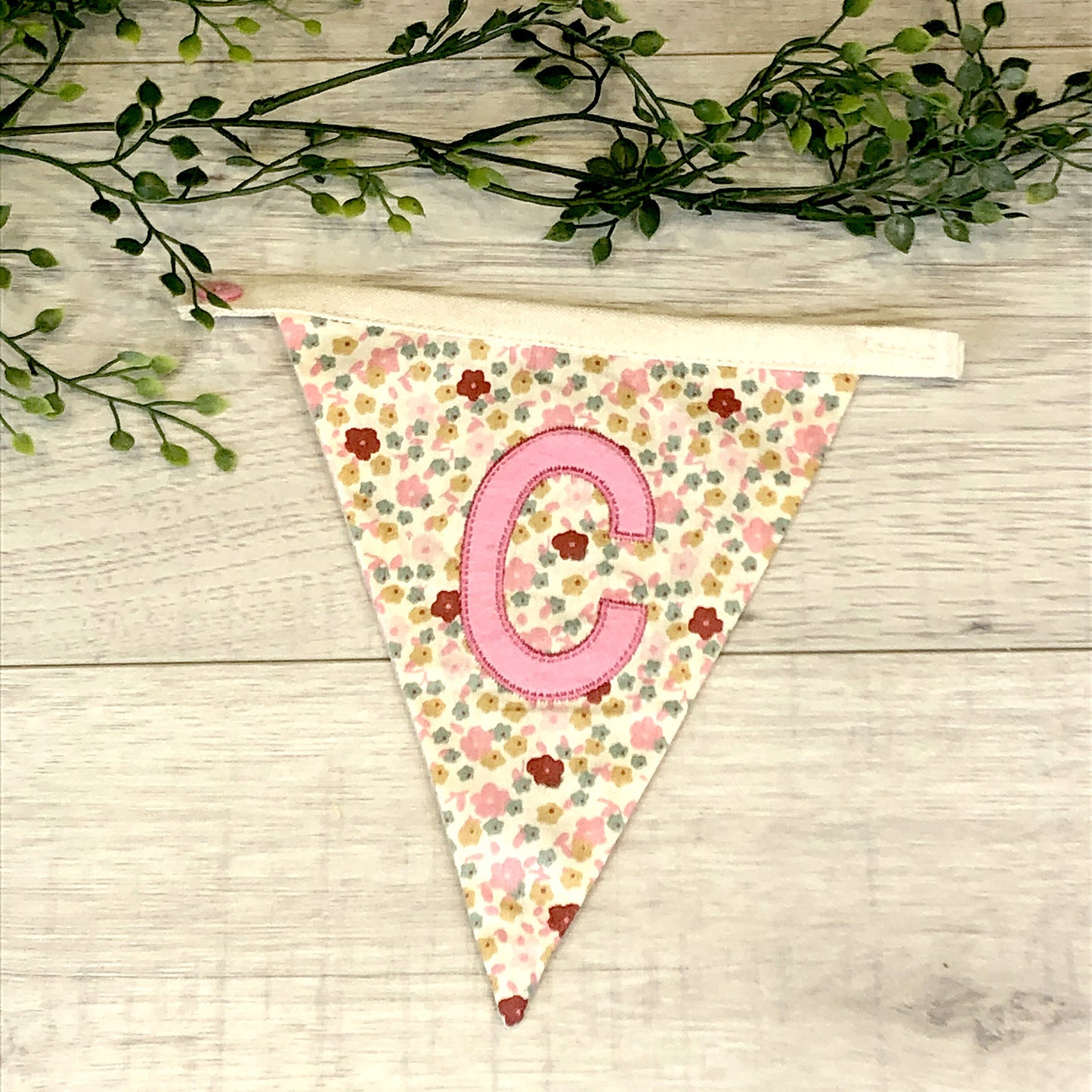 Langs - Floral Letter flag Bunting