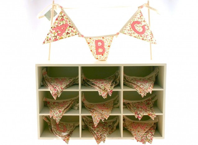 Langs - Floral Letter flag Bunting