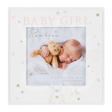 Widdop - Bambino Resin Baby Girl 4" x 4" Photo Frame