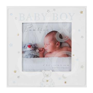 Widdop - Bambino Resin Baby Boy 4" x 4" Photo Frame