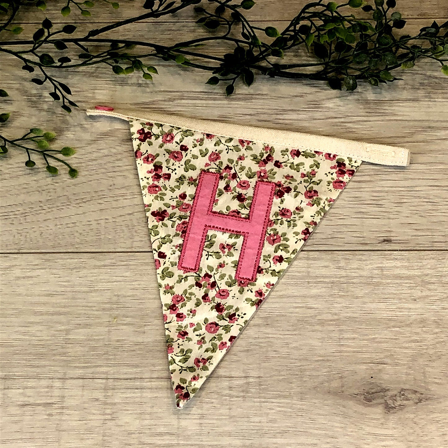 Langs - Floral Letter flag Bunting