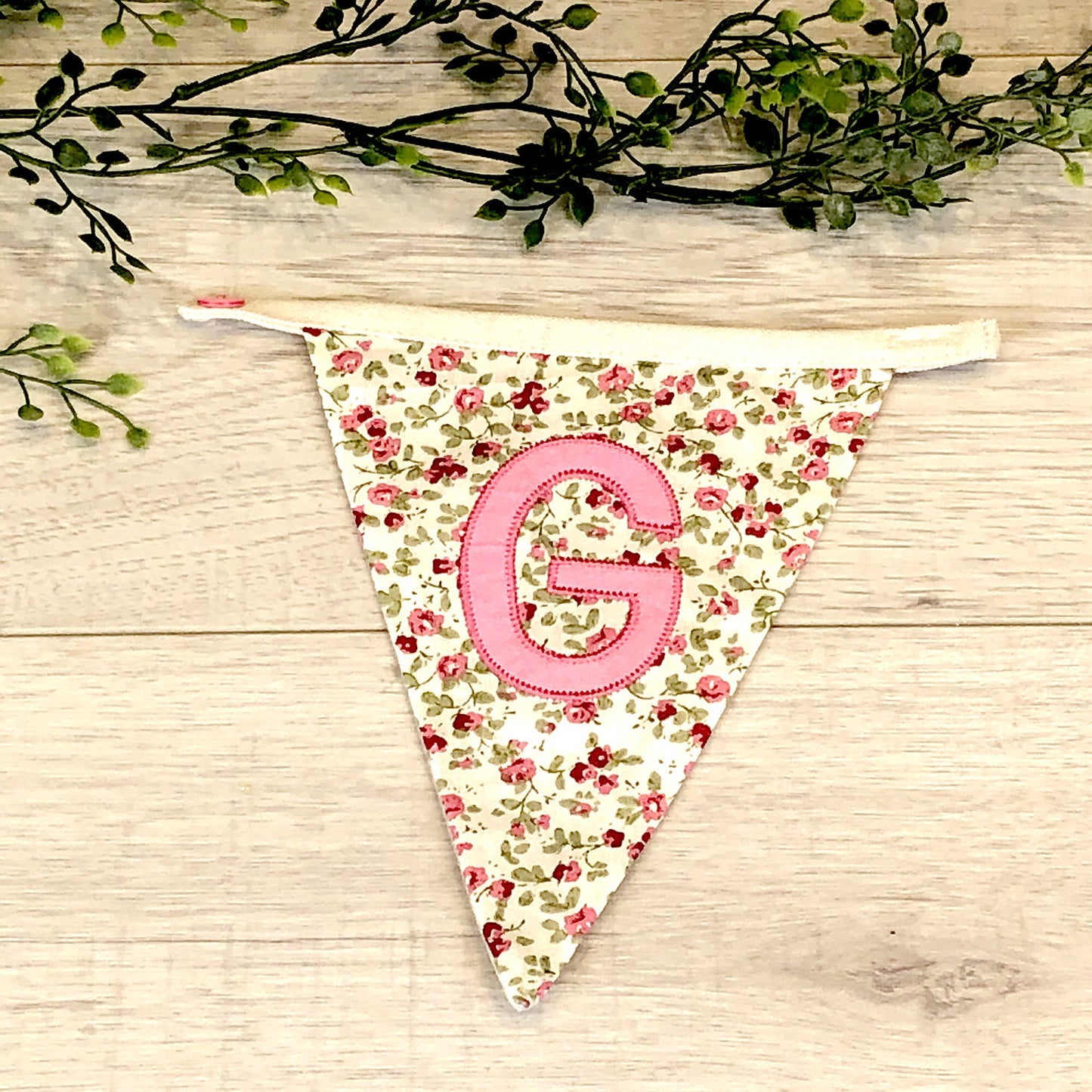 Langs - Floral Letter flag Bunting