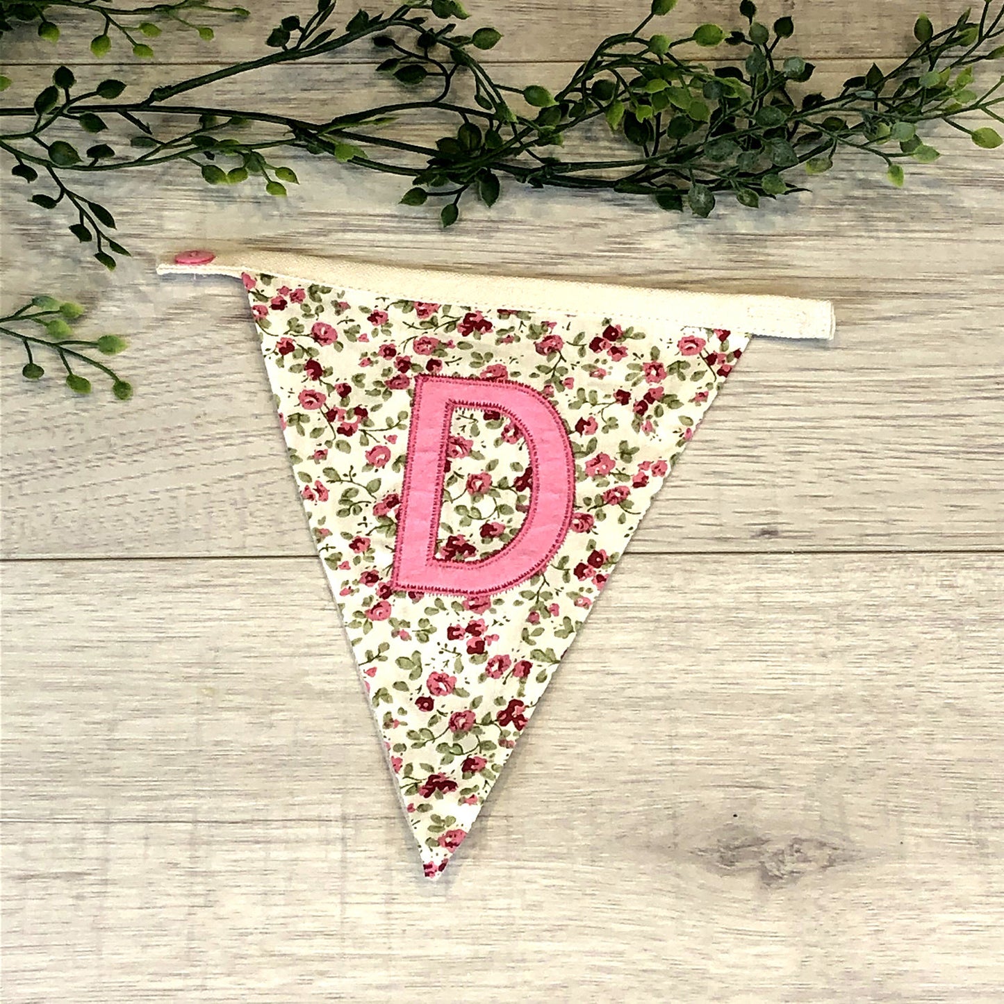 Langs - Floral Letter flag Bunting