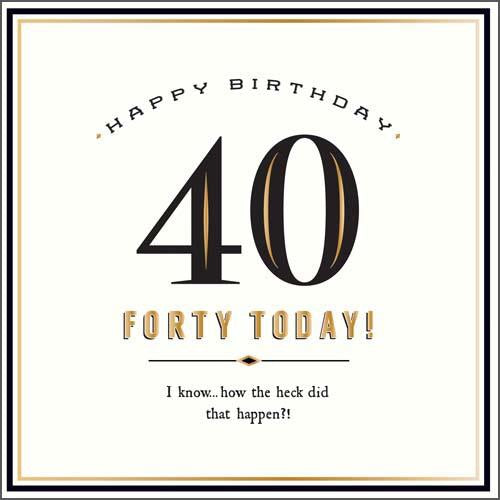 Pigment 40th Birthday card