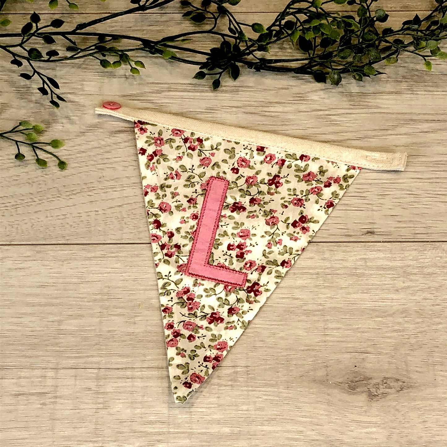 Langs - Floral Letter flag Bunting