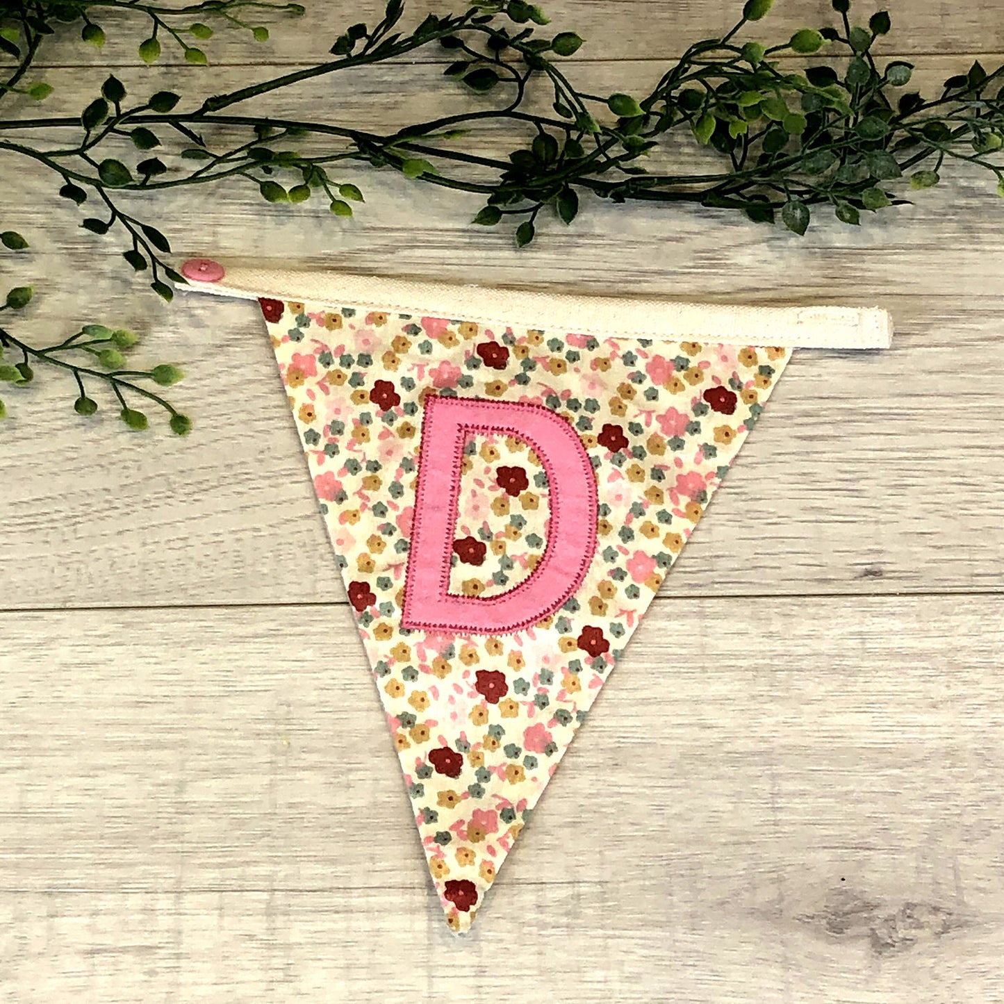 Langs - Floral Letter flag Bunting