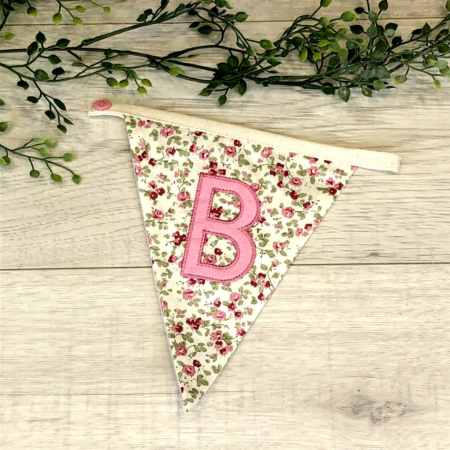 Langs - Floral Letter flag Bunting