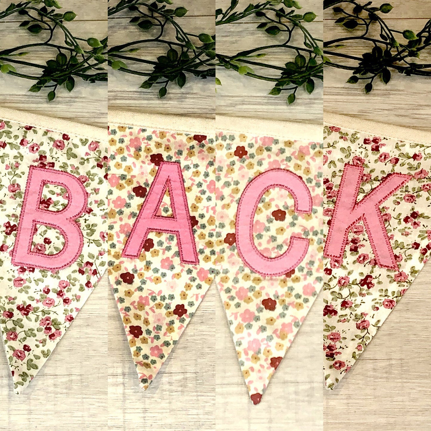 Langs - Floral Letter flag Bunting