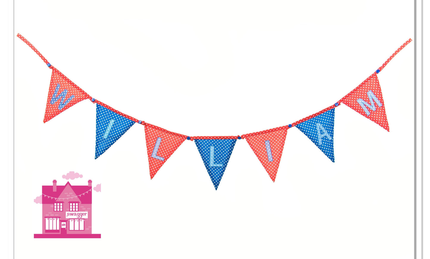 Langs - Blue Polkadot Bunting Flags