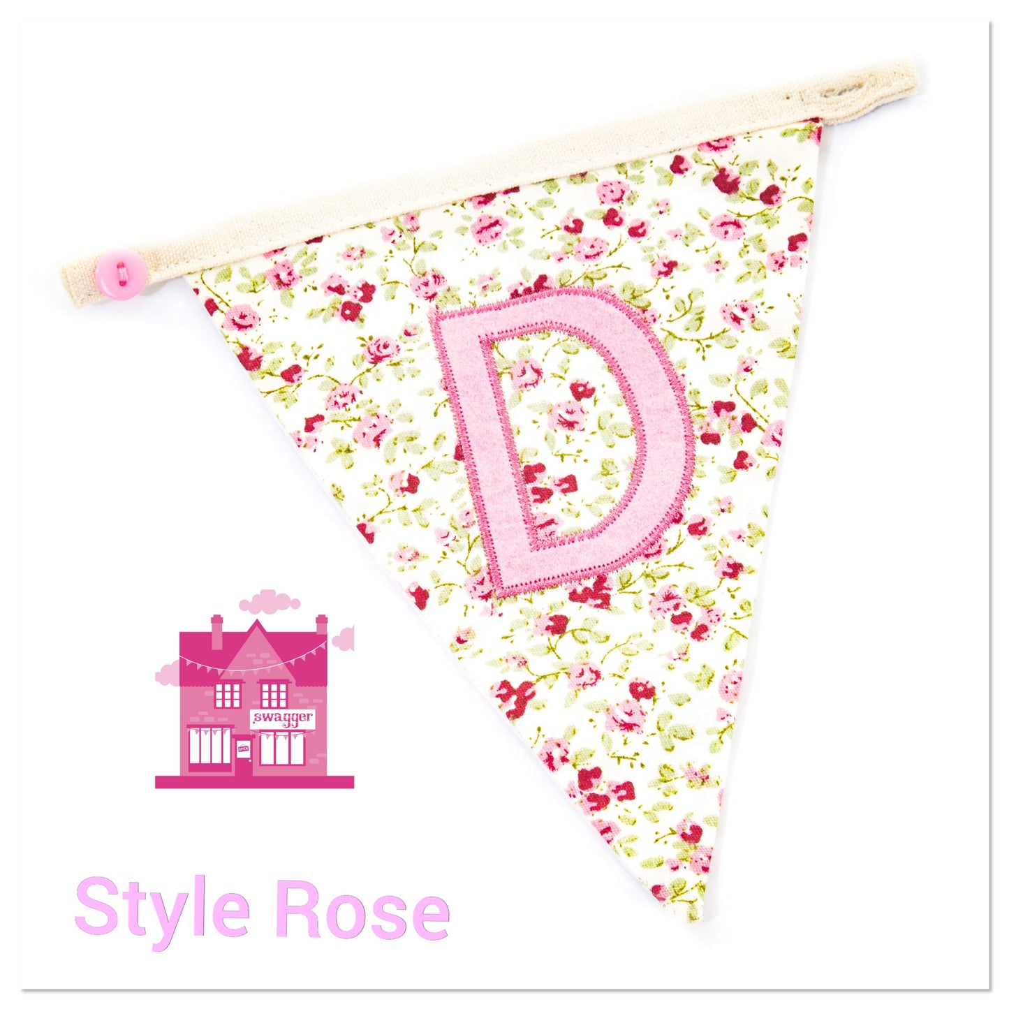 Langs - Floral Letter flag Bunting