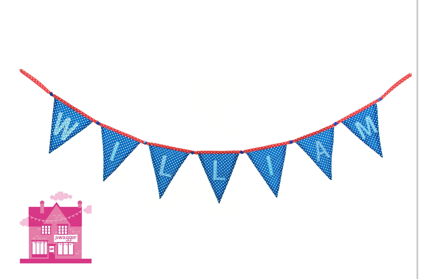 Langs - Blue Polkadot Bunting Flags