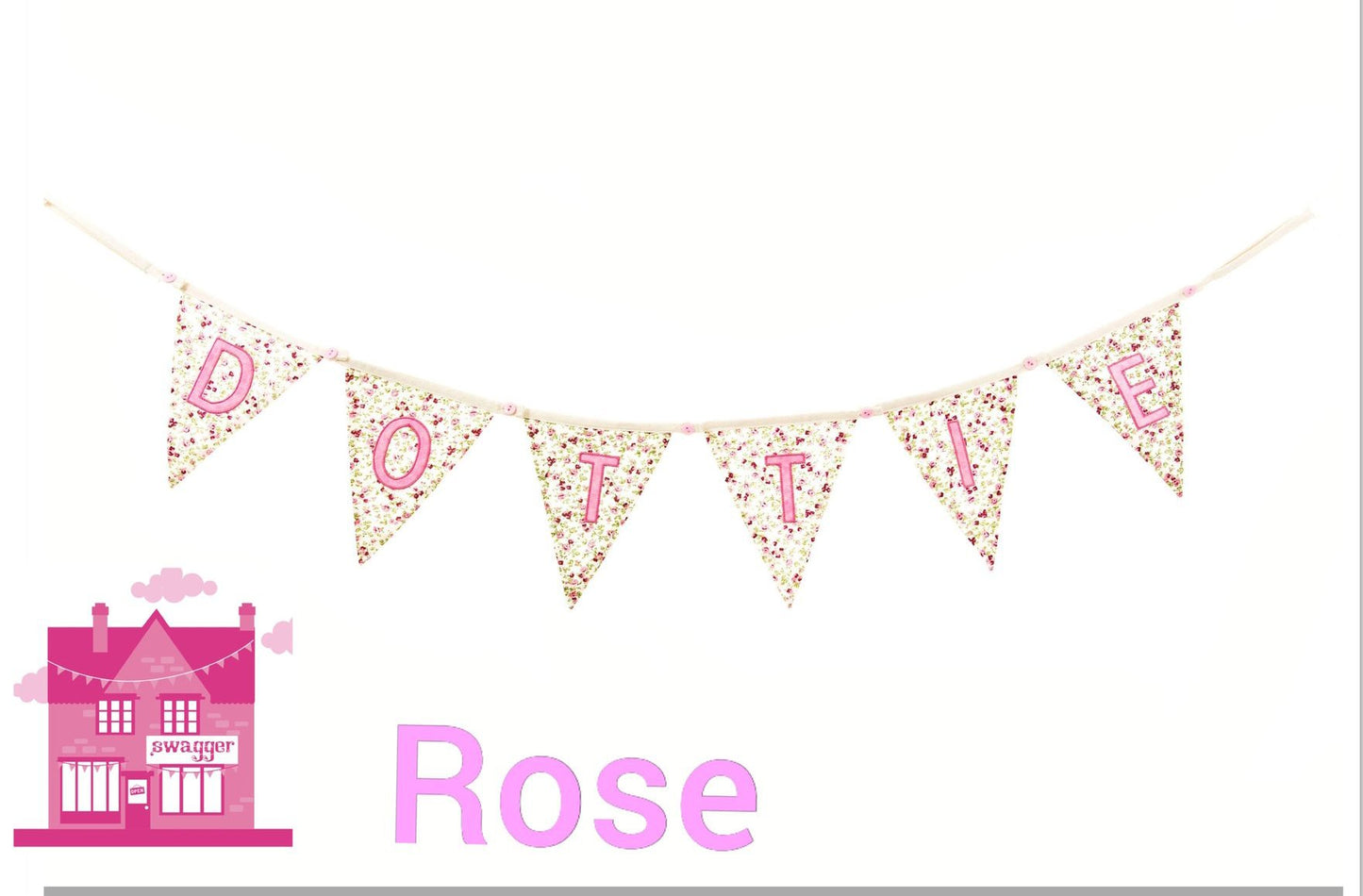 Langs - Floral Letter flag Bunting