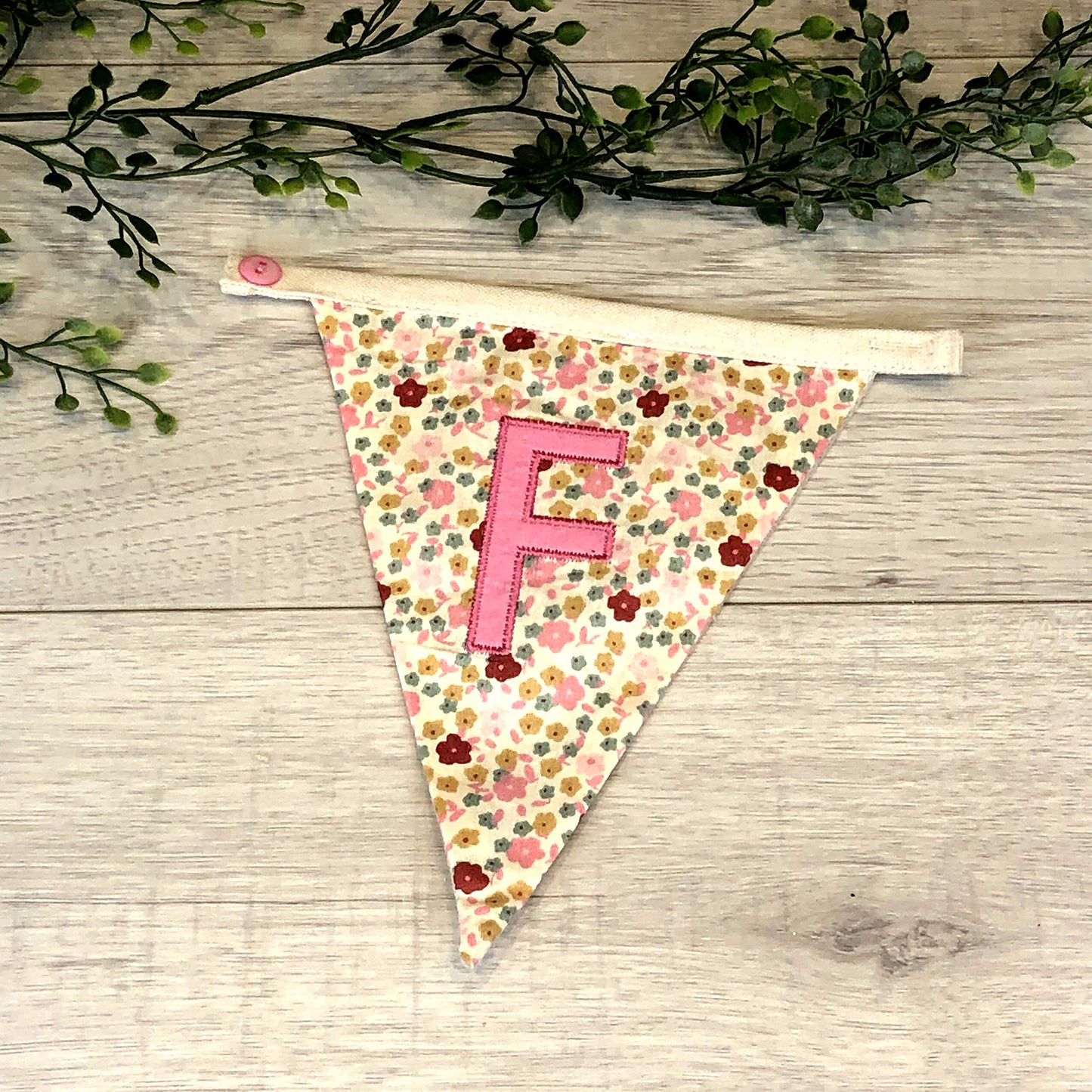 Langs - Floral Letter flag Bunting