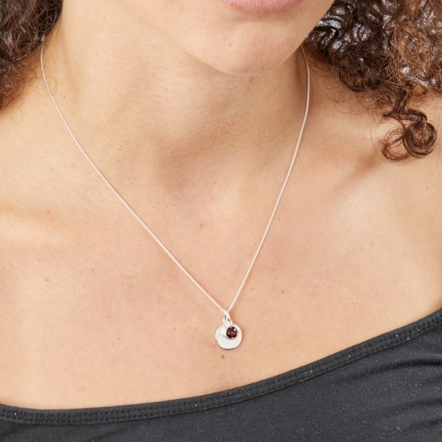 Sale - Beginnings Silver Birthstone Necklace