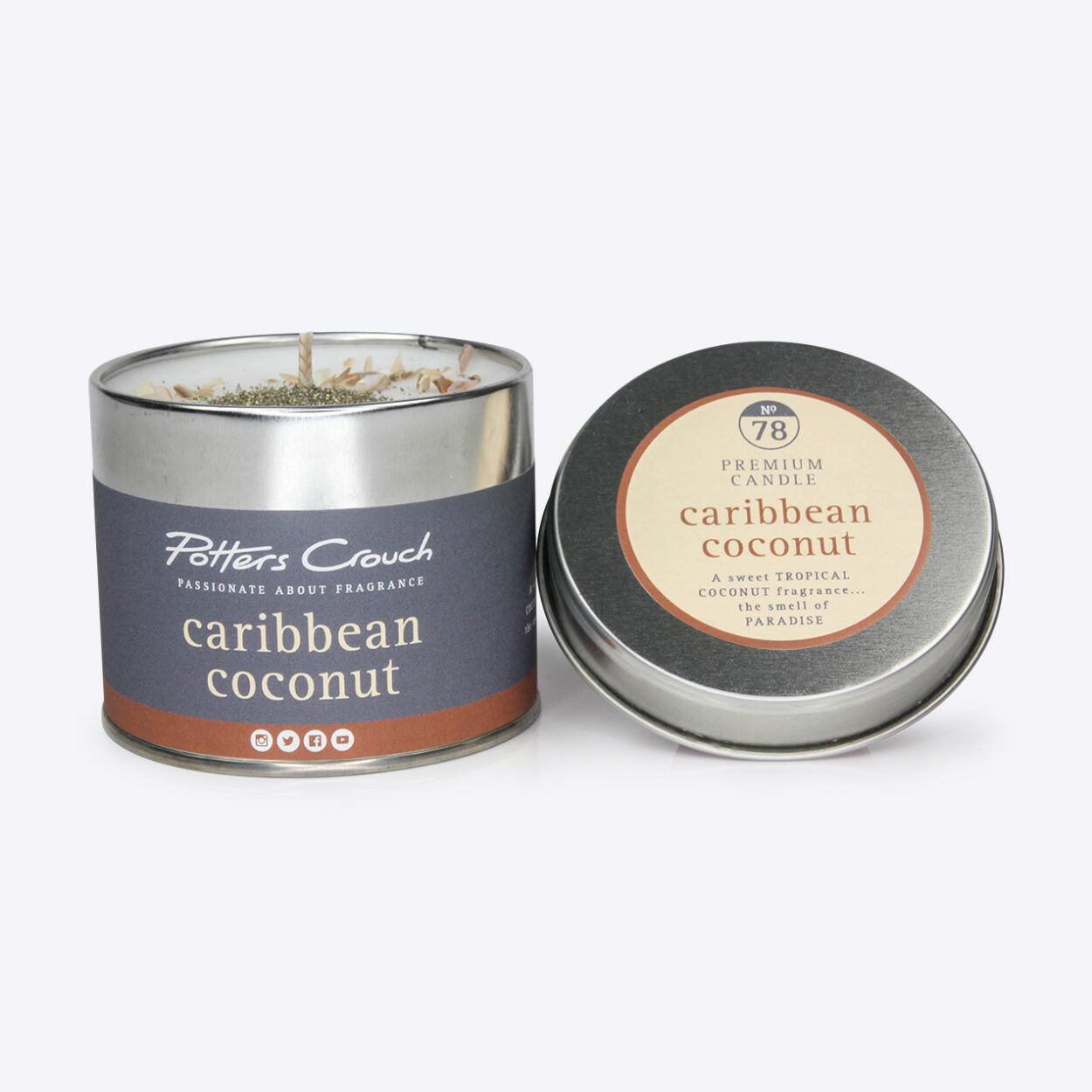 Potters Crouch - Caribbean Coconut CANDLE IN A TIN